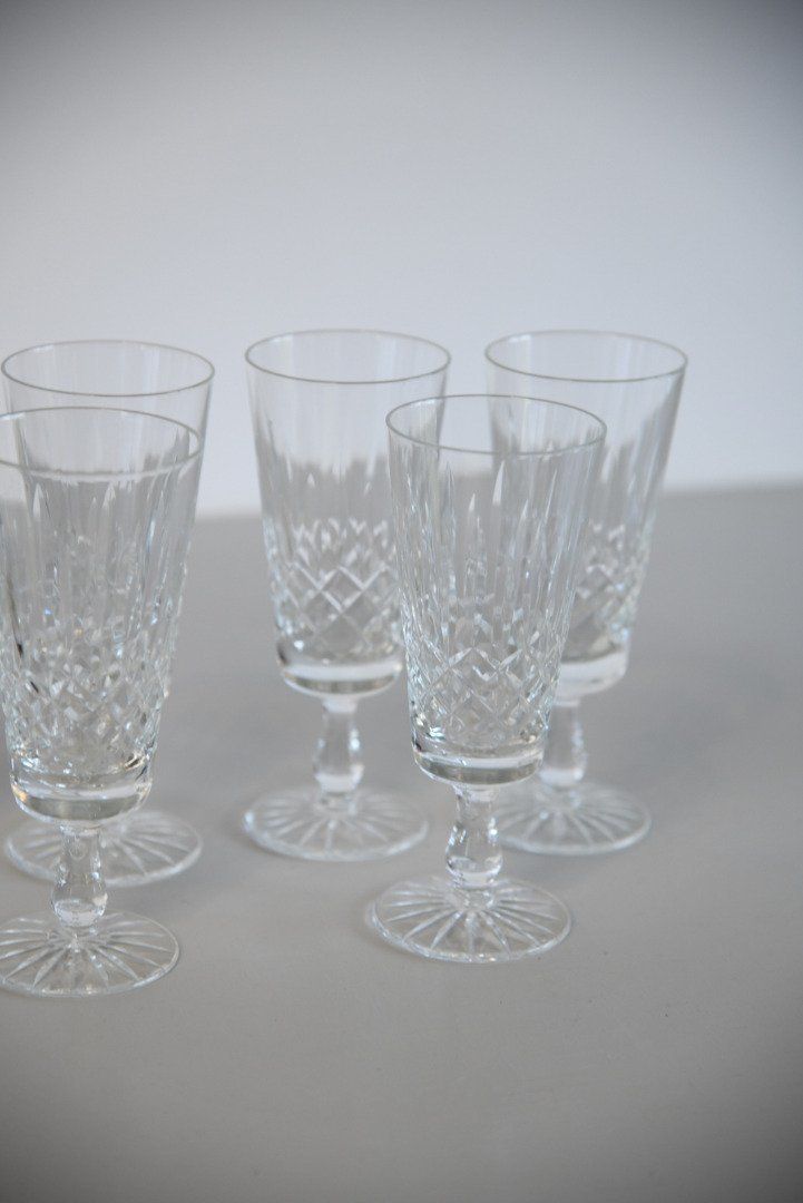 5 Cut Glass Champagne Glasses photo vinterior