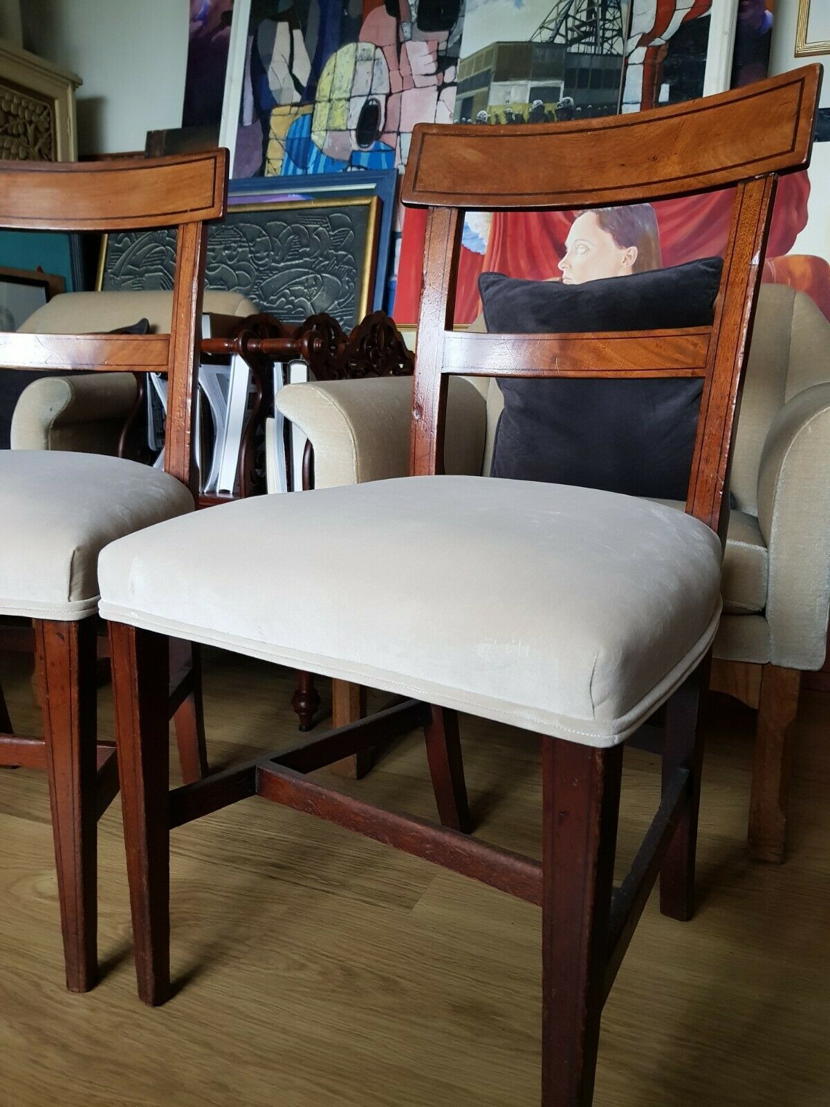 photo for sale Four Regency Period Early 19th Century Antique Chairs