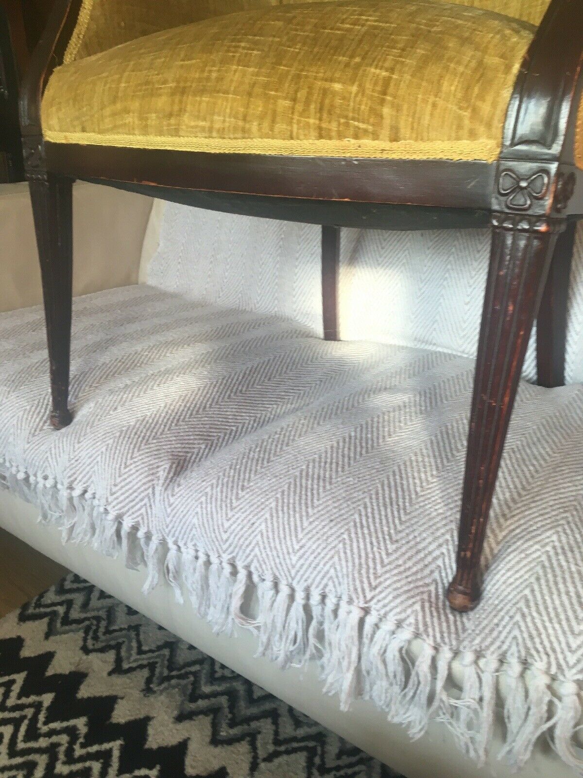 photo furniture Rare Stunning Grosfeld House Swag And Drape Armchair, Hollywood Regency
