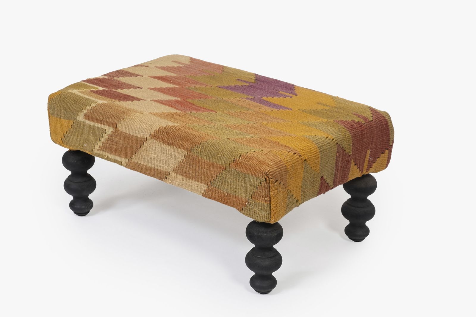 Geometrical Turkish Footstool Ottoman Anatolian Pouf photo furniture