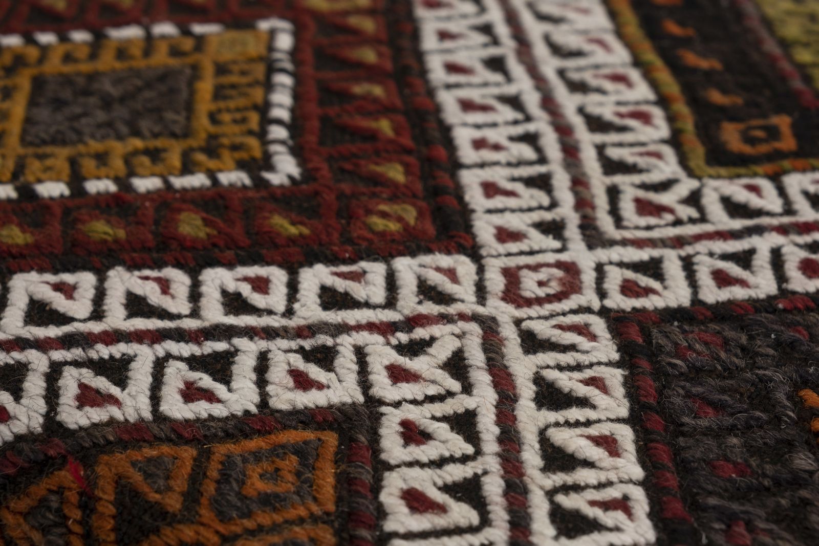 Turkish Hand Woven Kilim Footstool Tribal Pouf photo buy