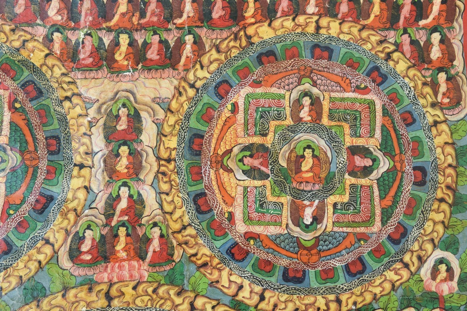 Met De Hand Geschilderde Tibetaanse Scroll photo vinterior