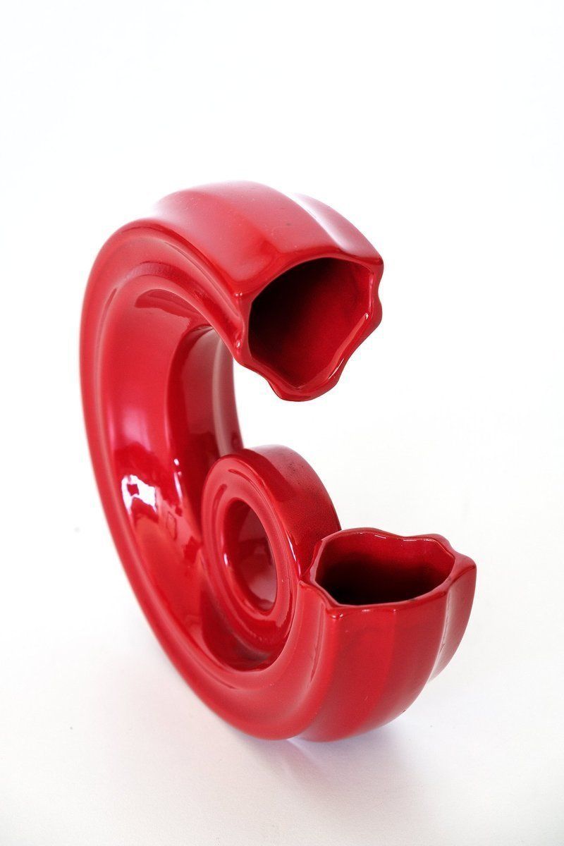 Sculptural Italian Ceramic Vase From Susy Nove Bassano, Italy photo for sale