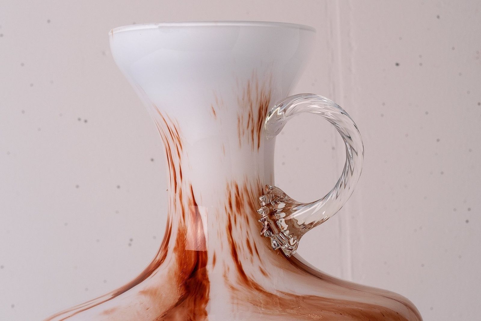 Large Marbled Glass Vase By Carlo Moretti For Opaline Florence, Italy photo Home Decor