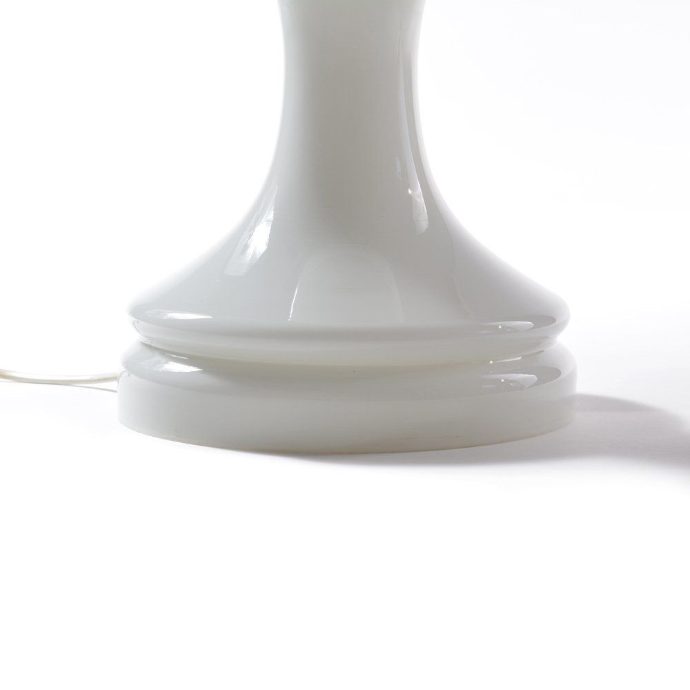 Vintage Bishop Table Lamp In White Opaline Glass By Ivan Jakes For Sklarny Rapotin 1960s photo furniture