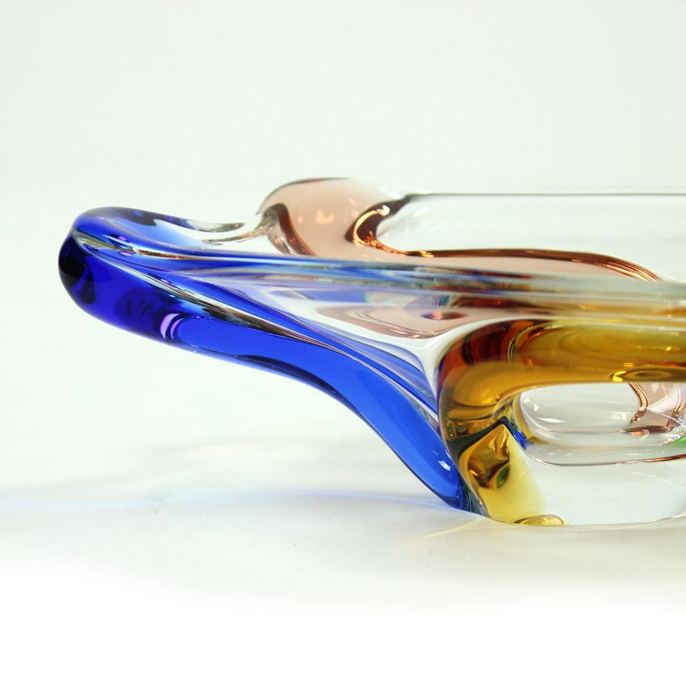 Art Glass Bowl, Rhapsody Collection By Frantisek Zemek For Sklarna Mstisov, 1960 photo furniture