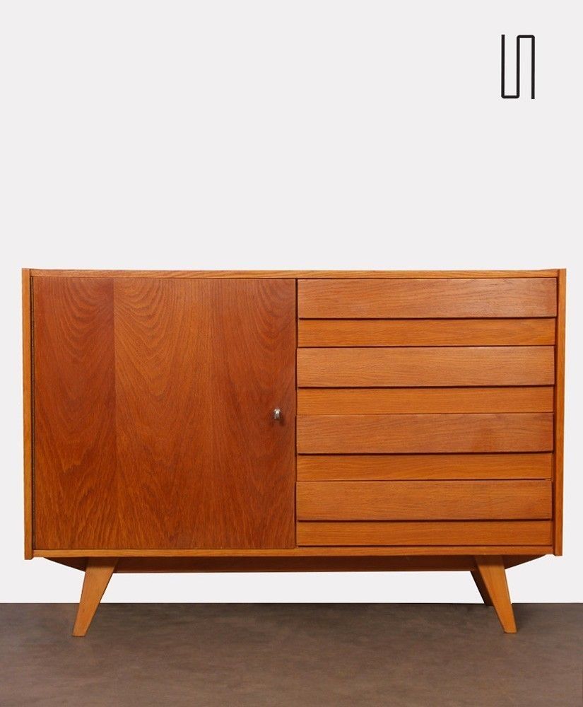 Vintage 4 Drawer Chest , Model U458 By Jiri Jiroutek, 1960s
