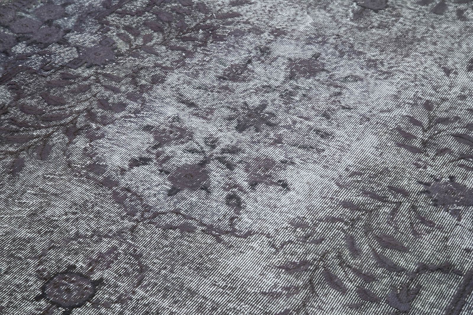 Handmade Hand Knotted Grey Overdyed Rug photo 760.0