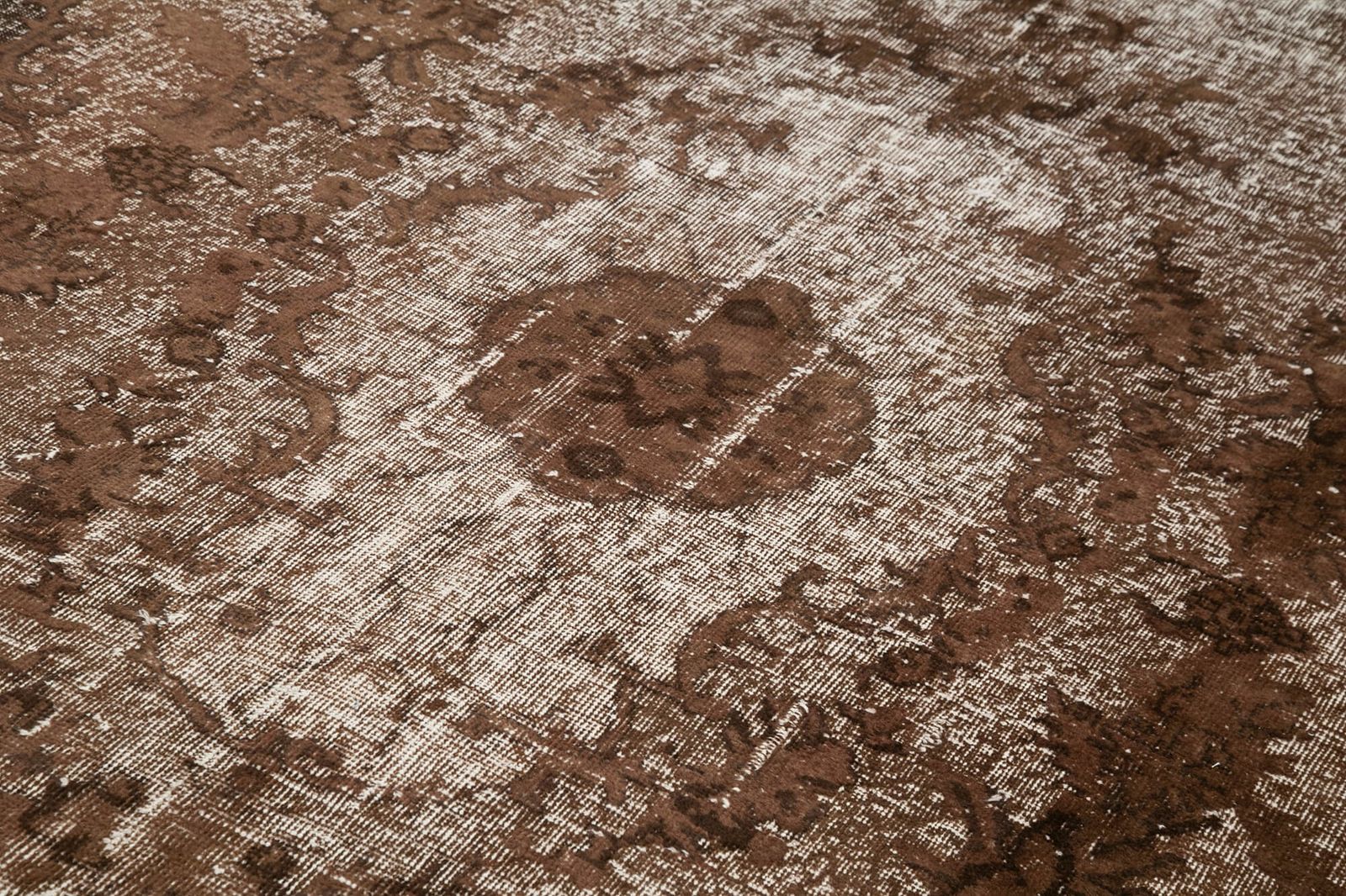 Handmade Traditional Brown Overdyed Rug photo 740.0