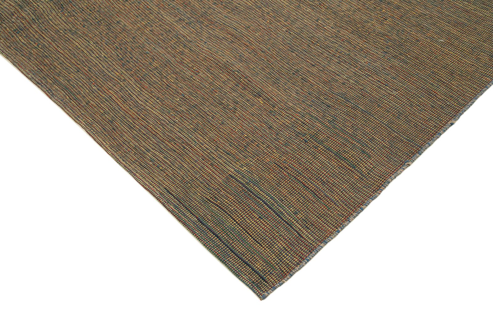 Handmade Oriental Wool Brown Kilim Rug photo Textiles