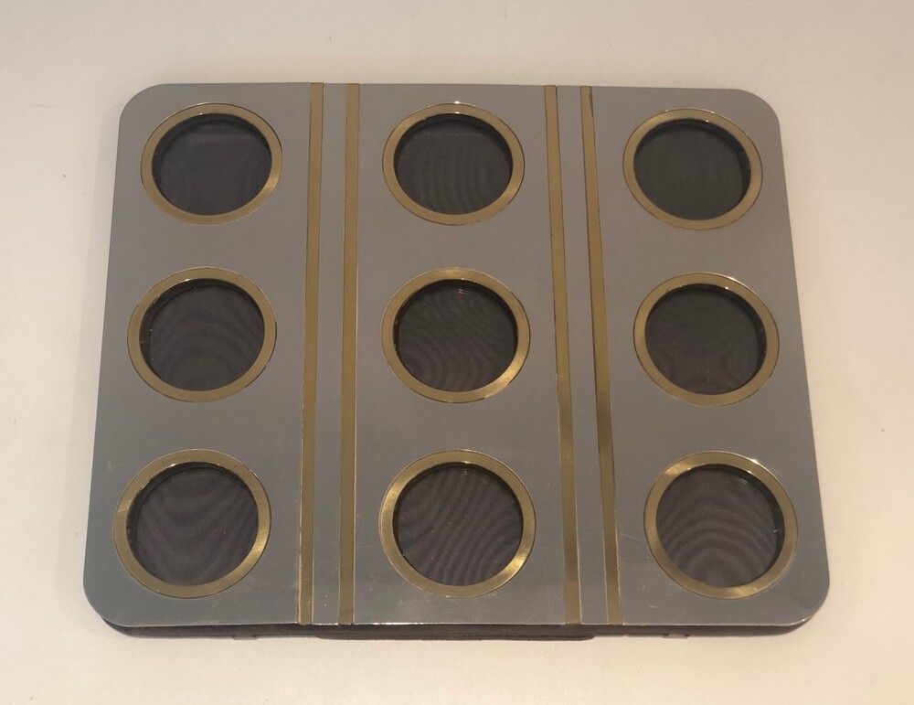 Brushed Steel And Brass Pictures Frame photo for sale