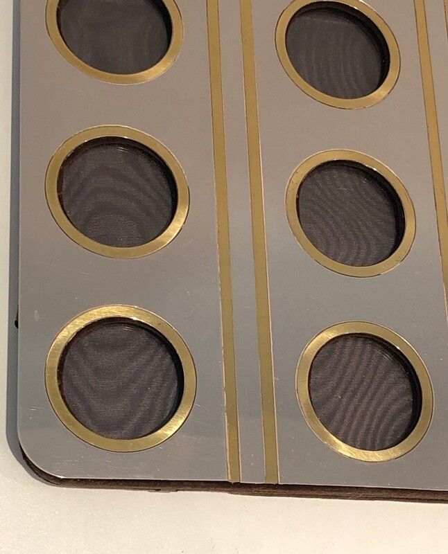 Brushed Steel And Brass Pictures Frame photo vintage