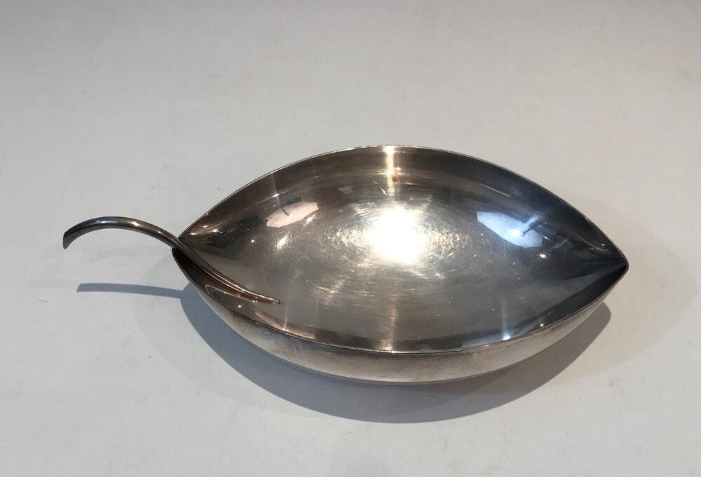 Christofle. Gallia. Silver Plated Leaf Vide Poche