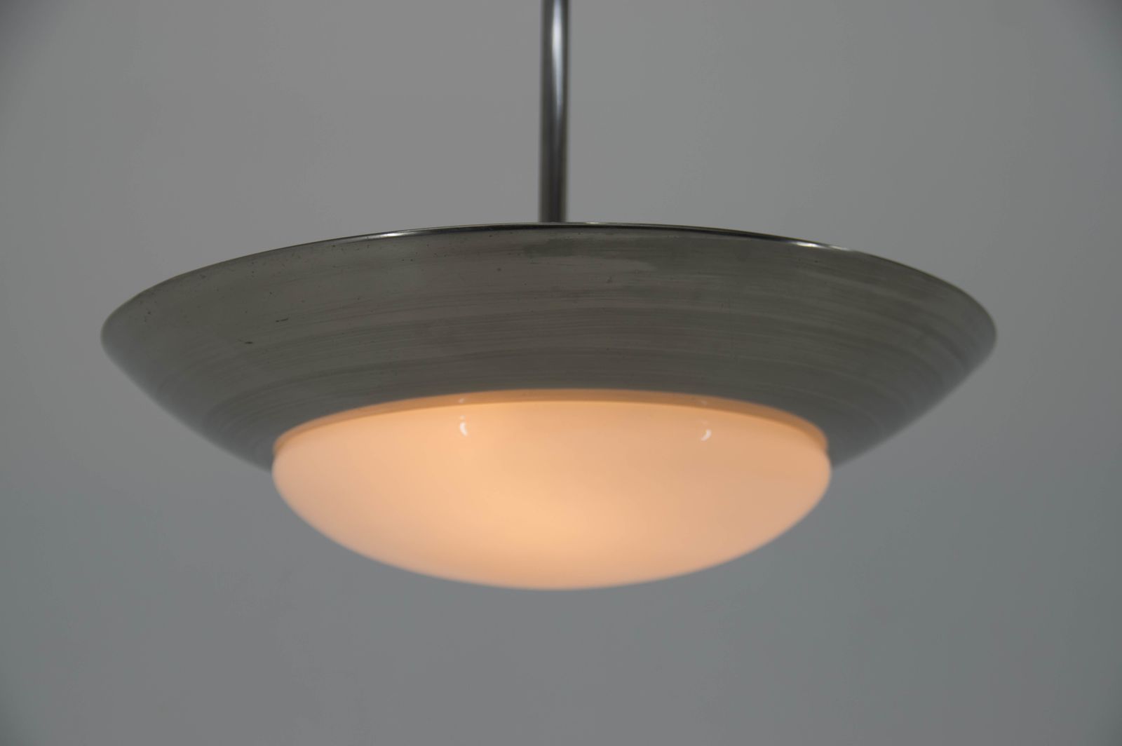 Nickel Plated Art Deco Or Bauhaus Chandelier By Franta Anyz, 1920s photo for sale