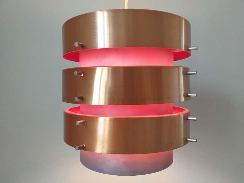 photo for sale Mid Century Pendant In Style Of Jo Hammerborg, Denmark, 1970s