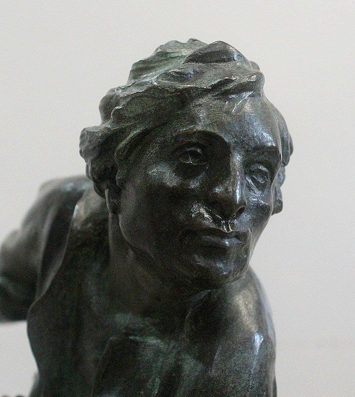 Bronze With Green Patina, "The Boules Player"   Early 20th Century photo 1147.42