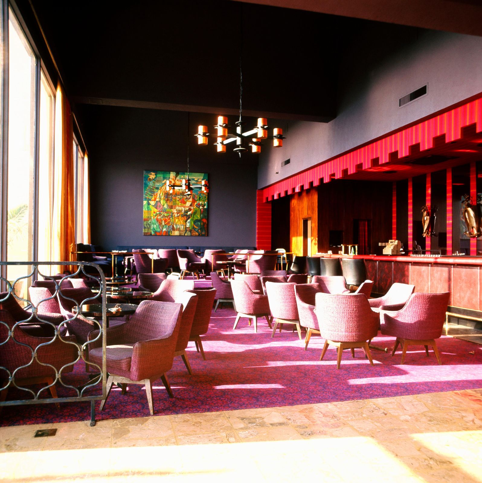 Walter Rudolph Retro Hotel Lobby Of The 1970ies, Limited Edition, Printed Later 1975