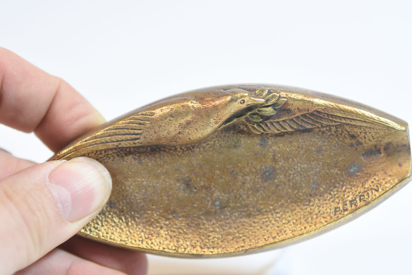 Bronze Paperweight With Art Deco Bird Decoration photo furniture