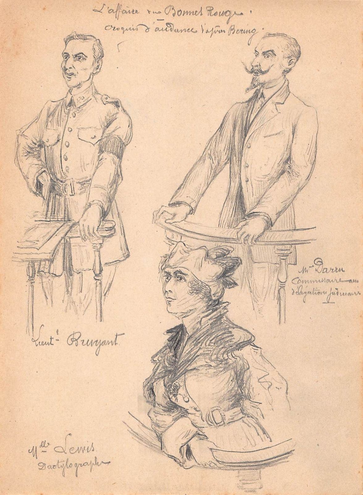 Series Of 8 Audience Drawings II Ird Republic The Bonnet Rouge Affair photo furniture