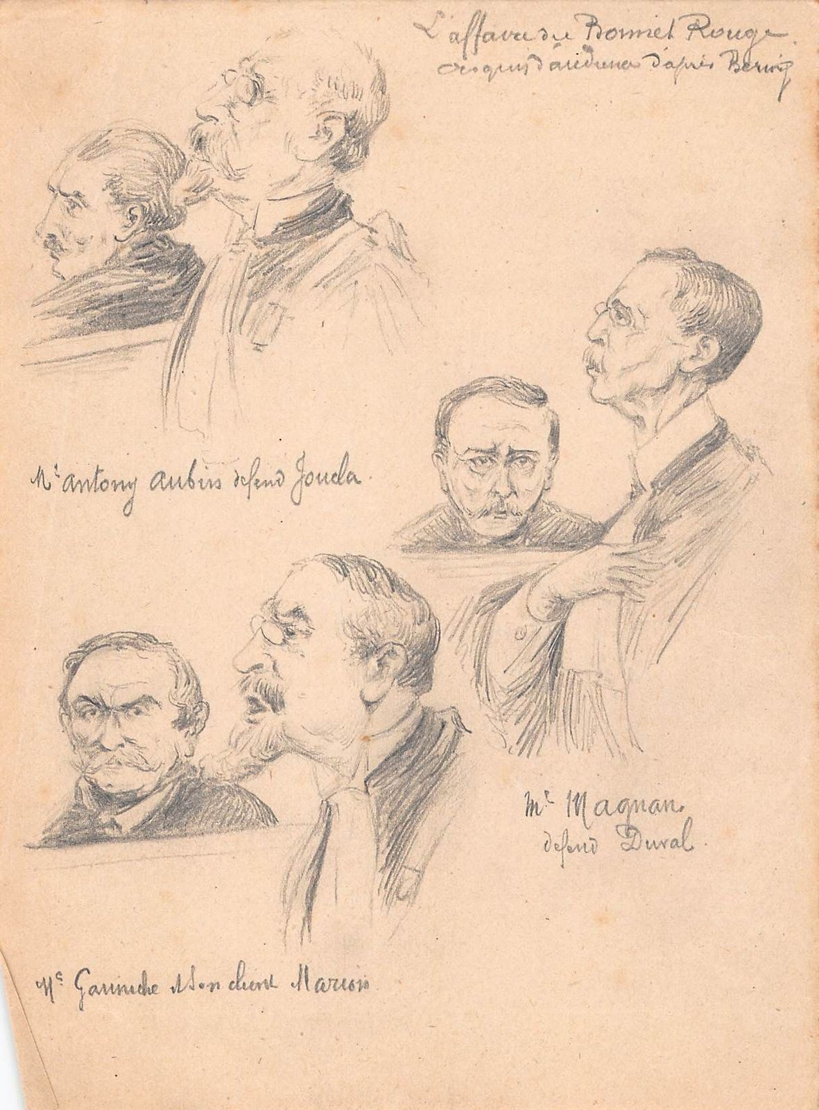 Series Of 8 Audience Drawings II Ird Republic The Bonnet Rouge Affair photo 455.0