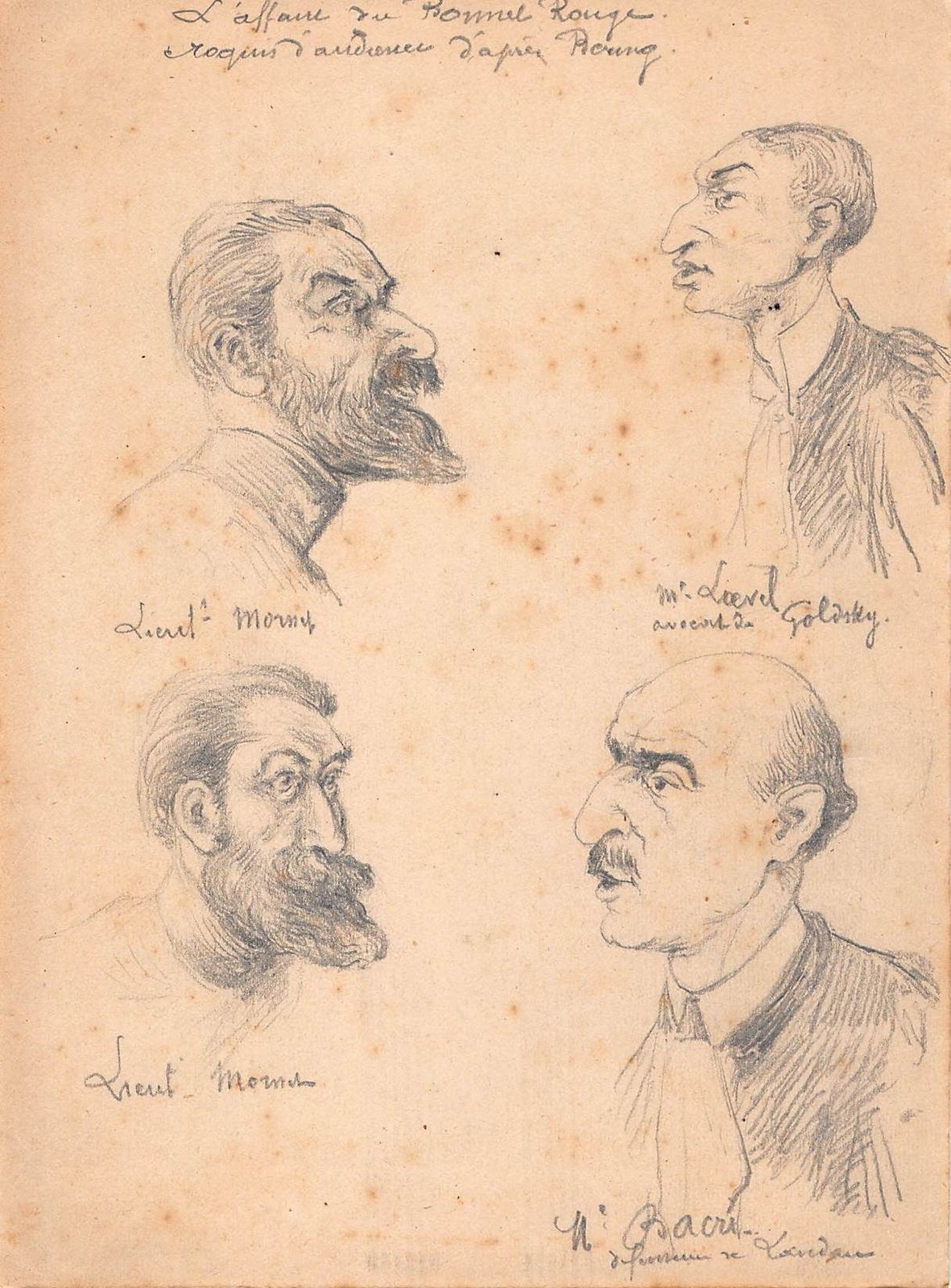 Series Of 8 Audience Drawings II Ird Republic The Bonnet Rouge Affair photo vinterior
