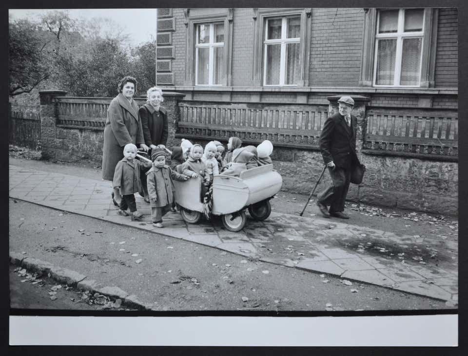 Rolf Gillhausen Toddlers' Excursion In A Handcart, Postwar 1950s. 1950 1959