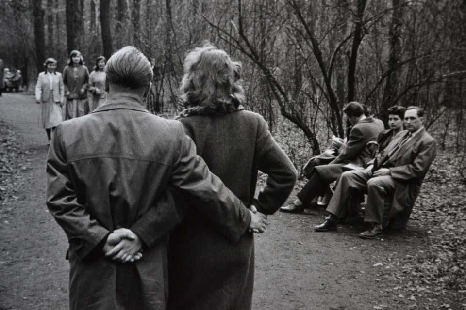 Rolf Gillhausen A Walk In The Park   Germany 1950ies   Signed 1950 1959 photo furniture