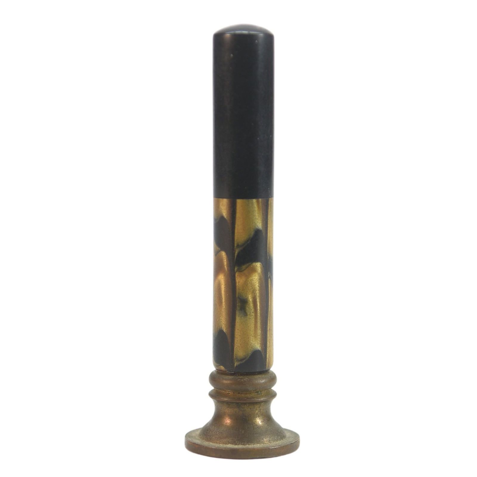 Antique Black And Golden Bronze Lacquer Seal Seal photo for sale