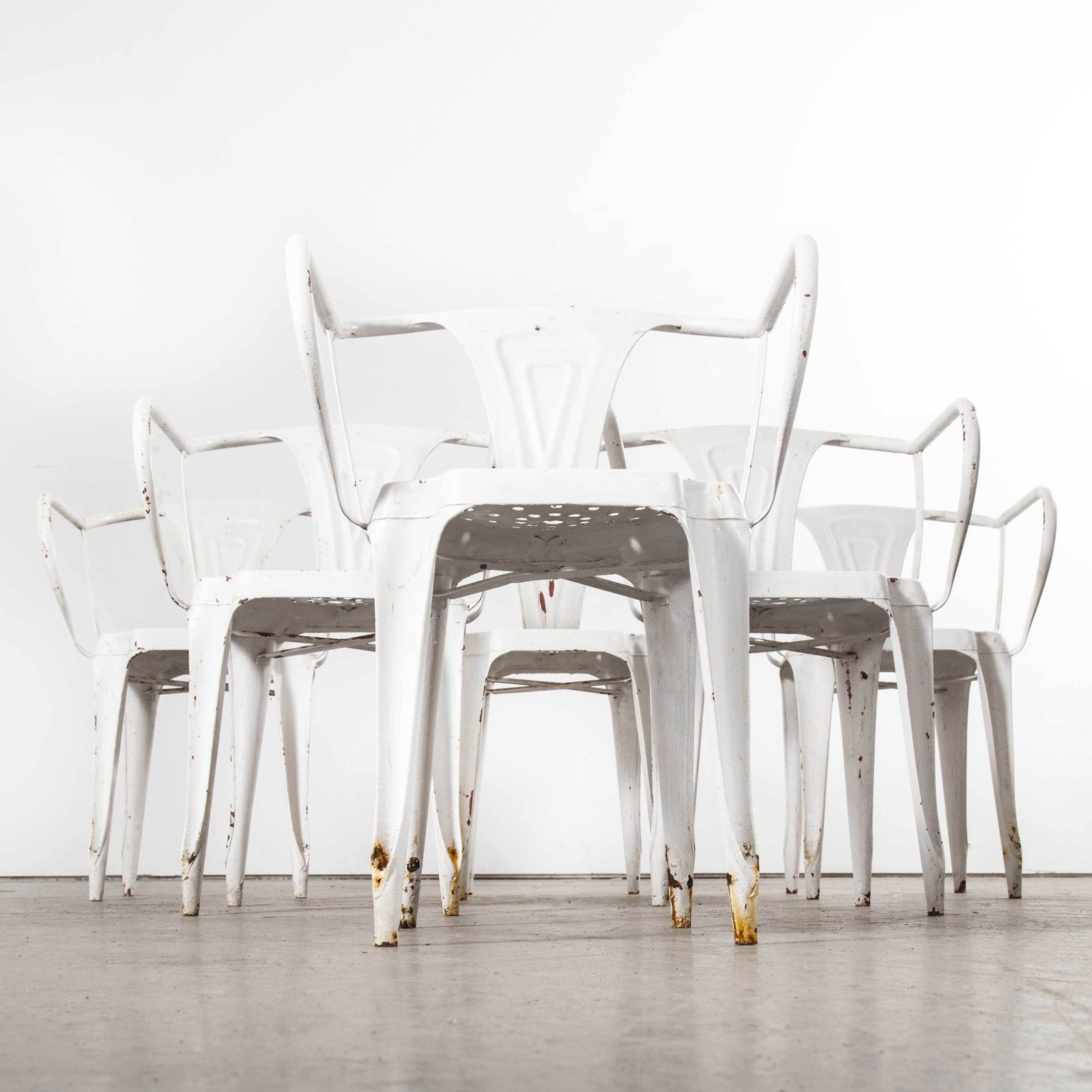 Furniture 1940’s Set Of Six Original French Multipl’s Armchairs photo