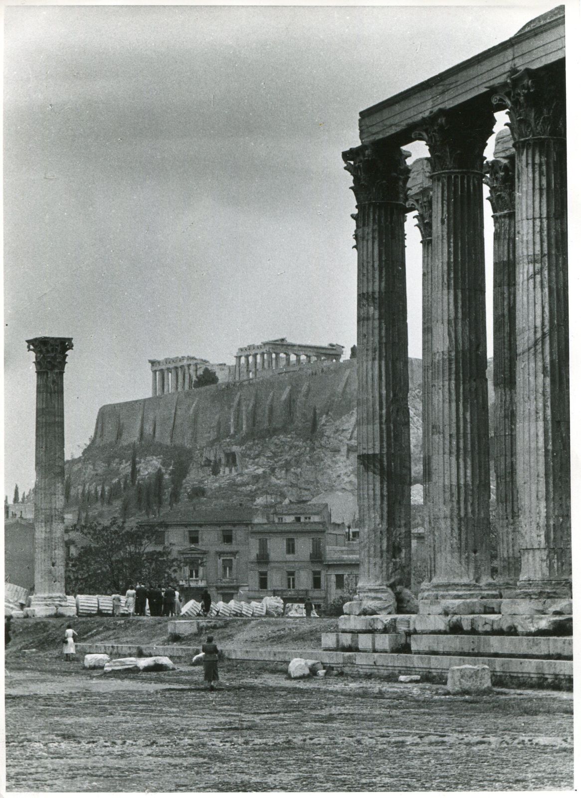 Athens   Acropolis, Temple Of Zeus 1955