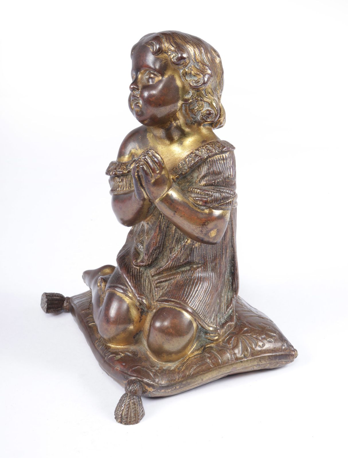 Home Decor Italian Gilt Bronze Cherub C1860 photo