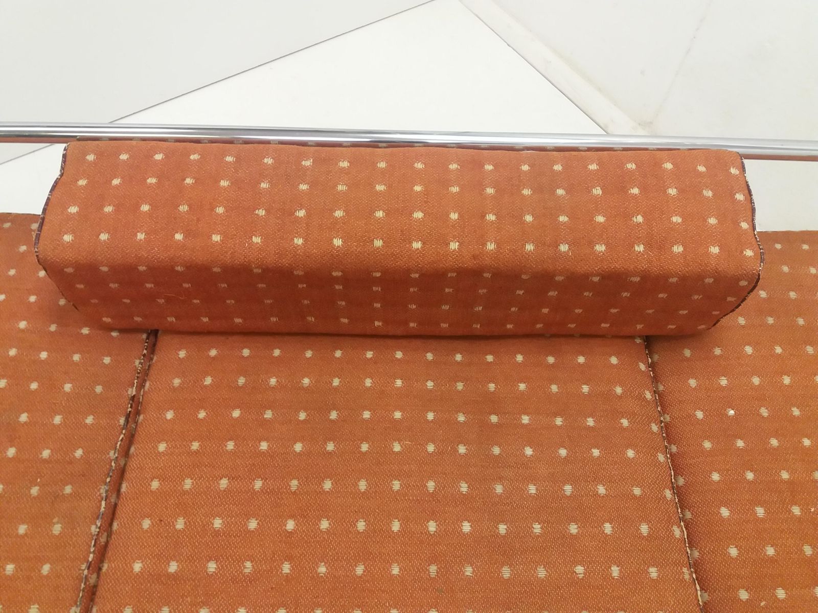 Furniture Chrome Bauhaus Robert Slezák 3 Seather Sofa, 1940s photo