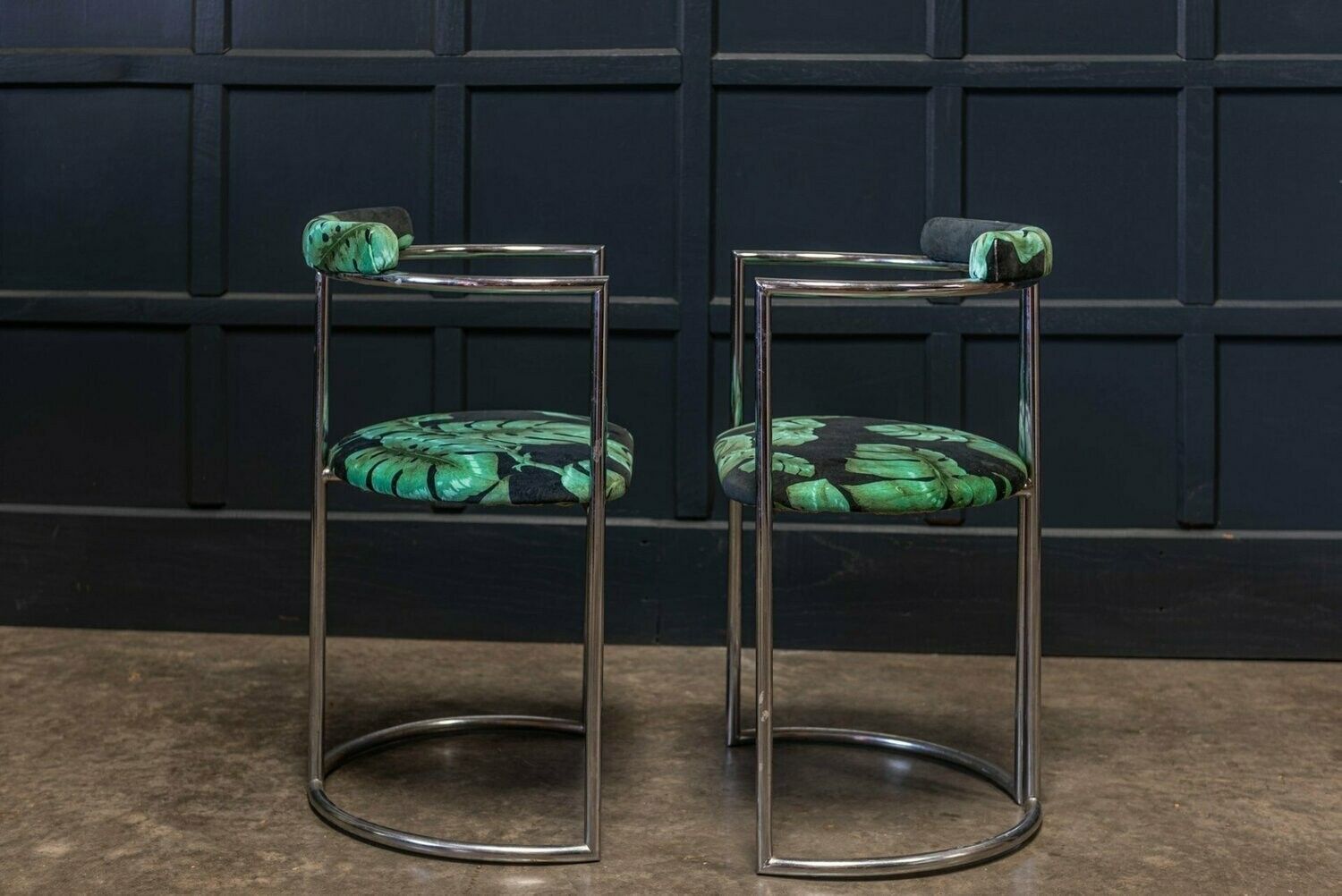 Pair Mid Century Upholstered Chairs photo for sale