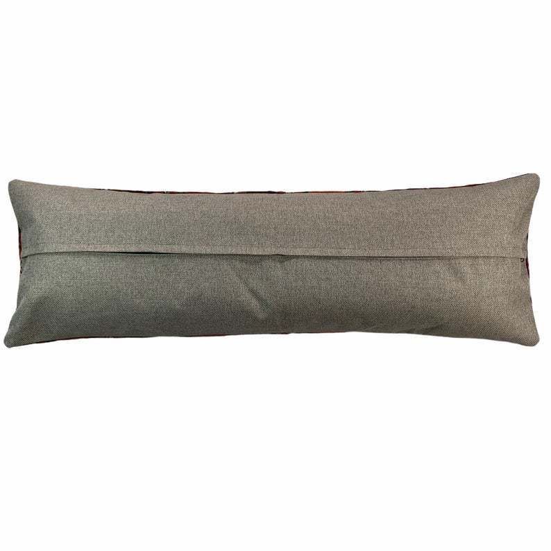 Edding Kilim Pillow, Oversize Cushion Cover, Long Bolster Kilim Pillow Cover, King Pillow Shams Long Pillows For Bed photo for sale