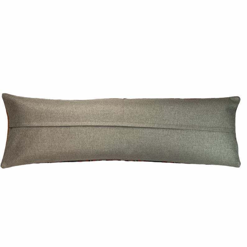 photo for sale Bedding Kilim Pillow, Oversize Cushion Cover, Long Bolster Kilim Pillow Cover, King Pillow Shams Long Pillows For Bed