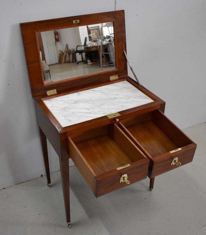 Powder In Mahogany, Louis Xvi Period Late 18th Century photo vinterior