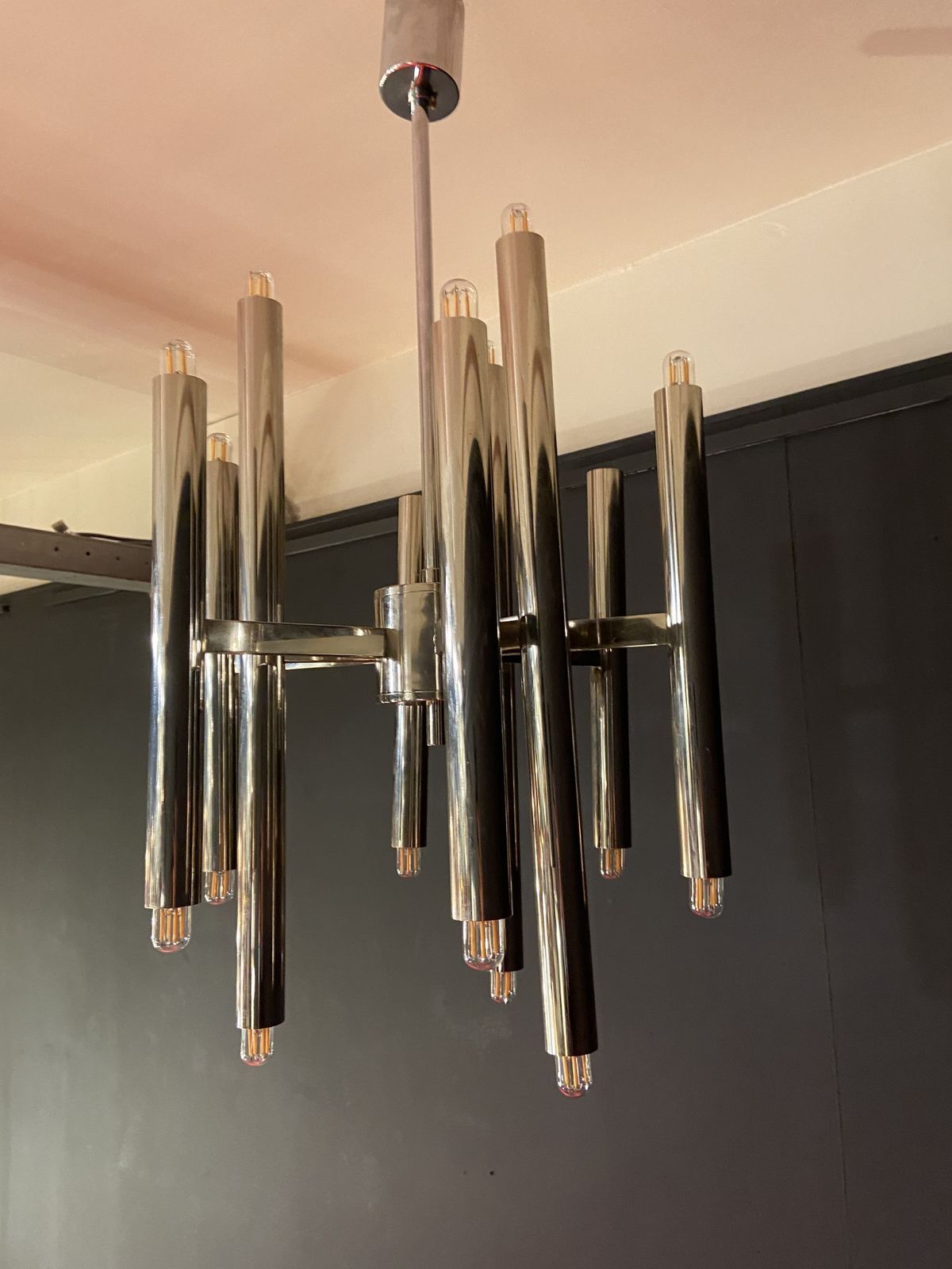 Gaetano Sciolari Ceiling Lamp With 18 Lights For Boulanger photo for sale
