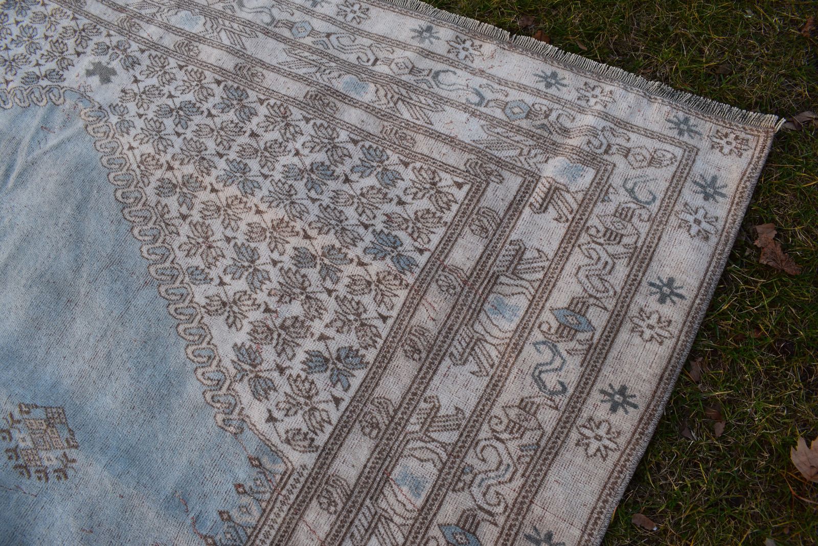 Decorative Turkish Soft Color Oushak Rug Handwoven Square Wool Carpet For Modern Office & Home Decor 212 X 265 Cm photo for sale