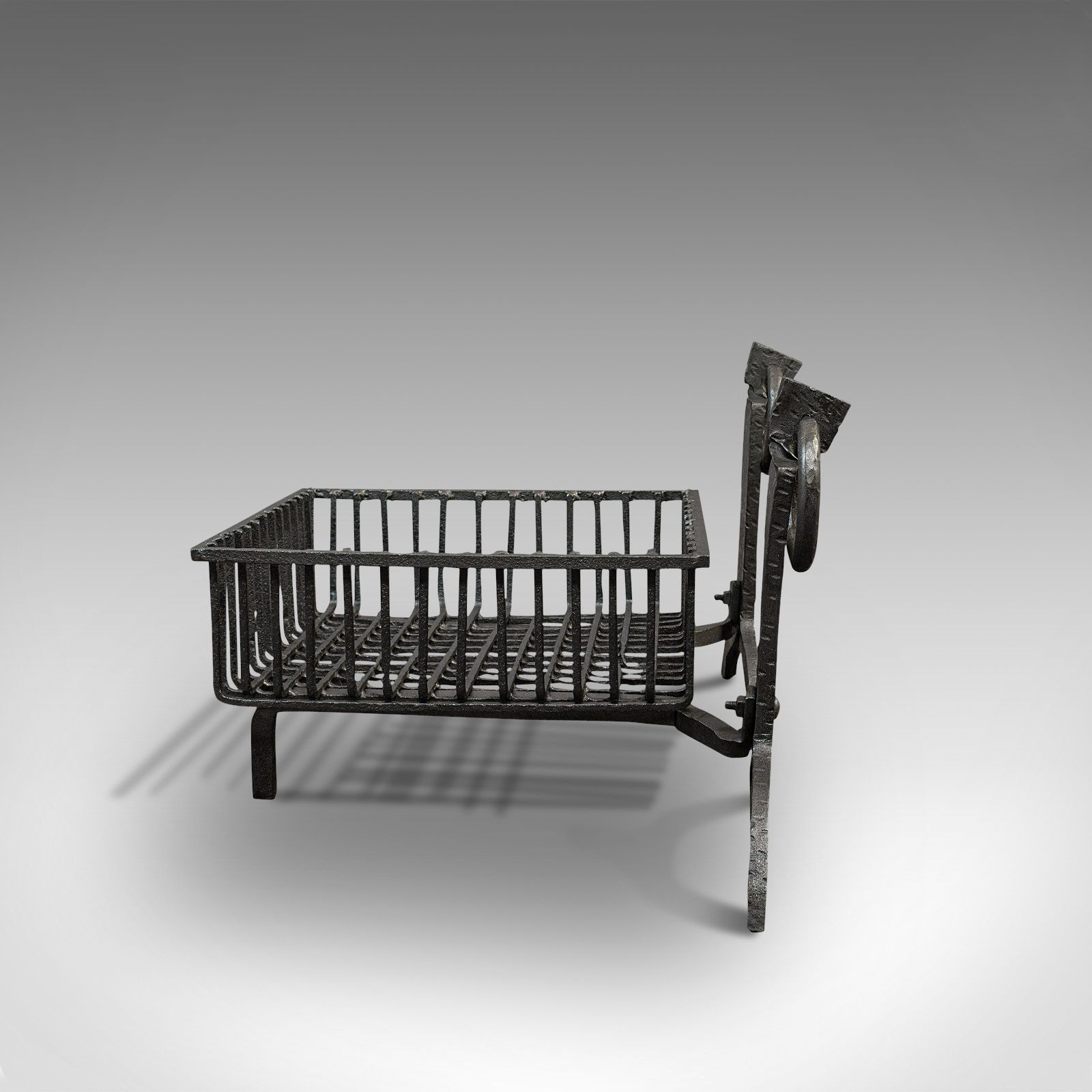 Antique Fireplace Set, English, Cast Iron, Fire Basket, Andirons, Victorian photo Home Fixtures