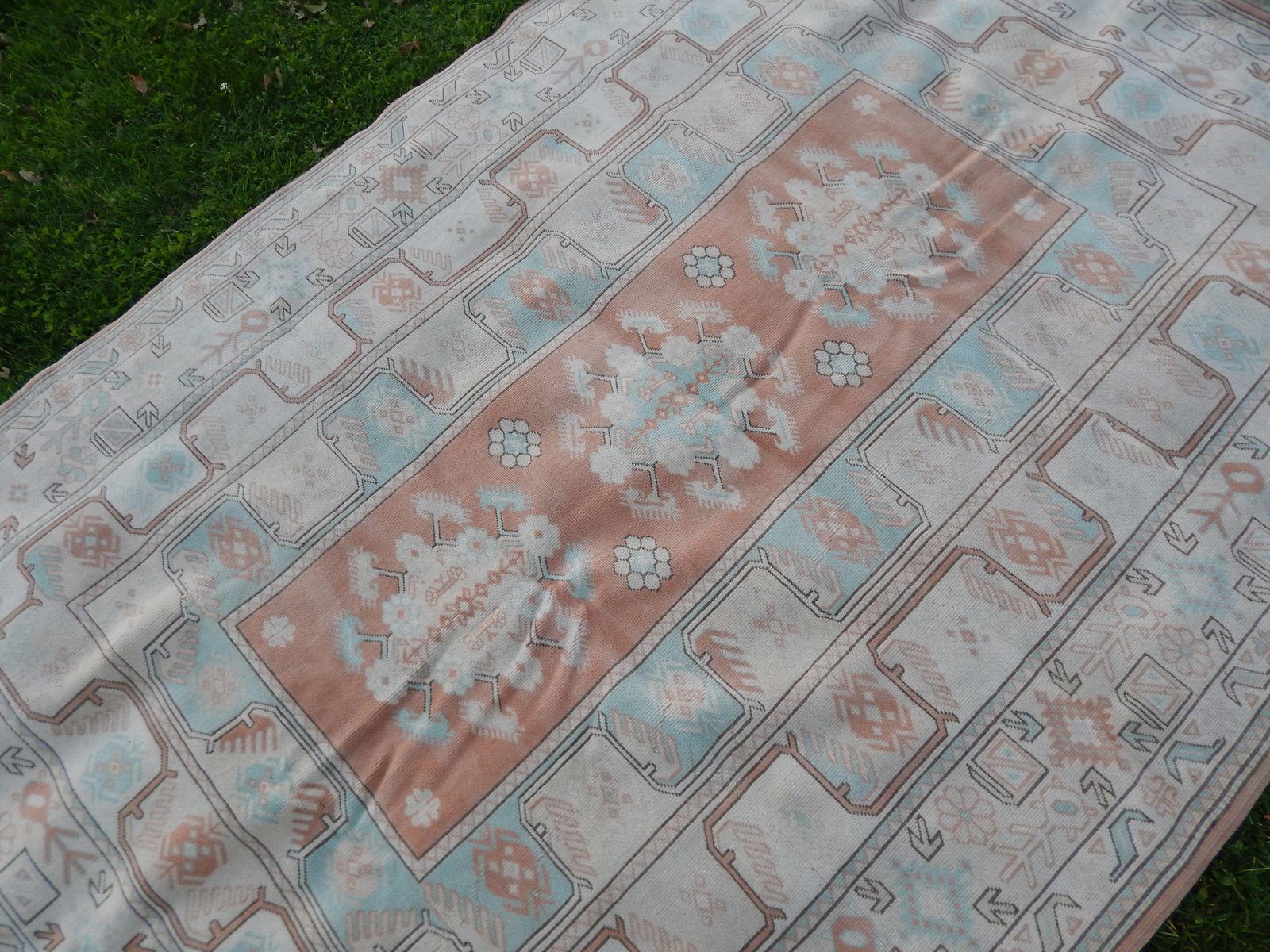 Decorative Turkish Soft Muted Color Oushak Living Room Rug 200 X 280 Cm photo vinterior