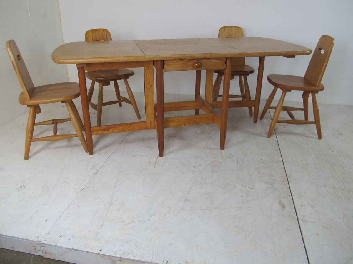 Scandinavian Dining Table & Chairs Set By Eero Aarnio For Laukaan Puu, 1960s, Set Of 5 photo buy