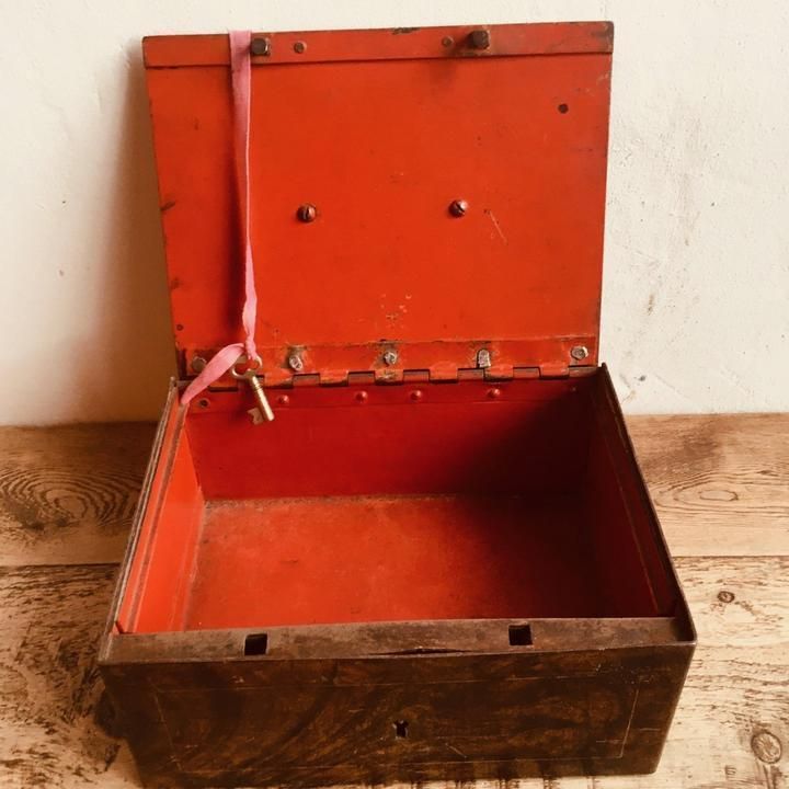 Early 20 C Rosewood Effect Strongbox photo for sale