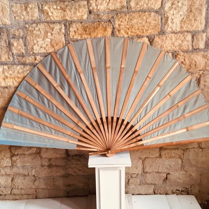 Bamboo And Canvas Fan