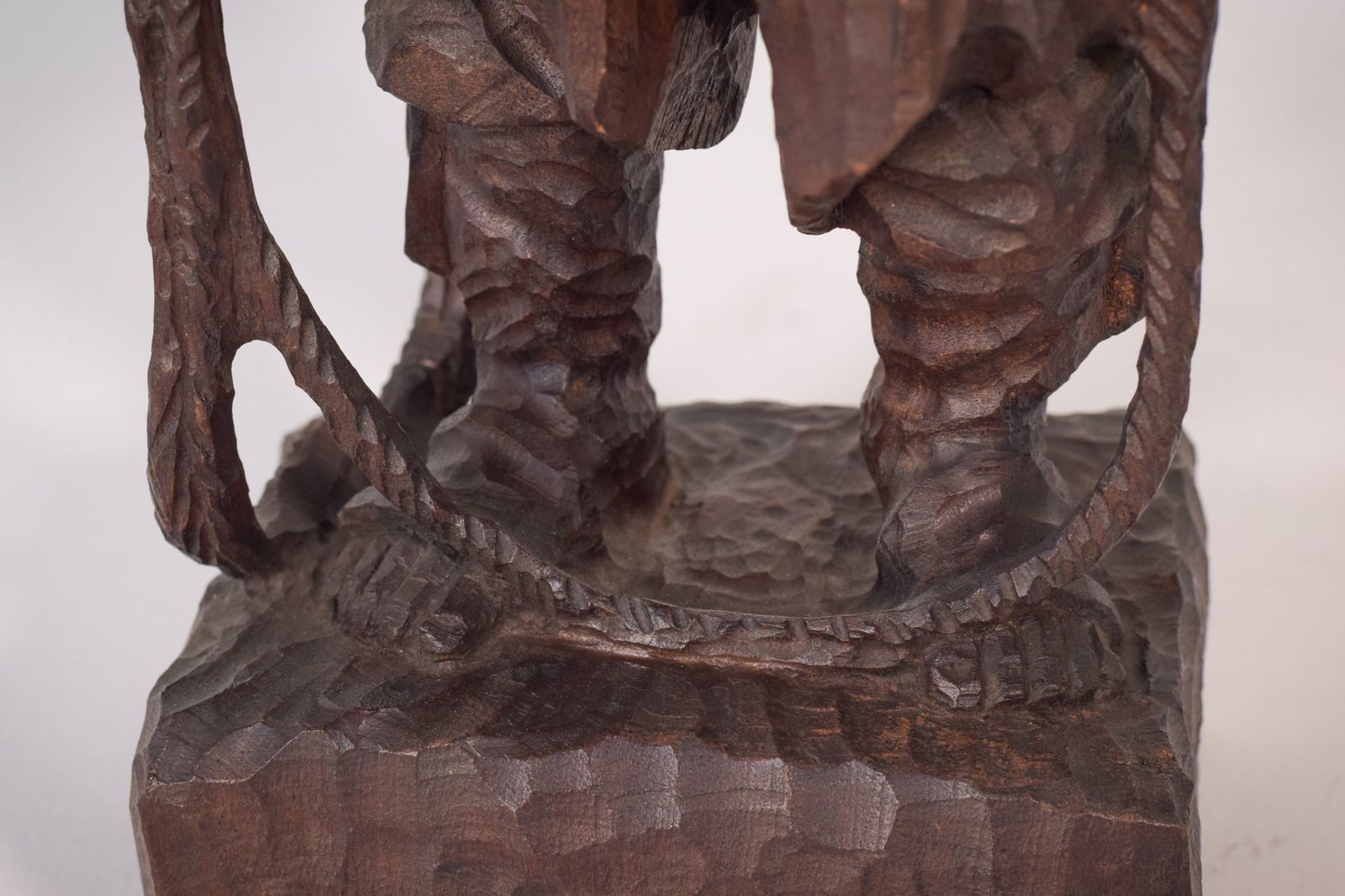 photo for sale Hand Carved Wooden Sculpture Of A Male Figure