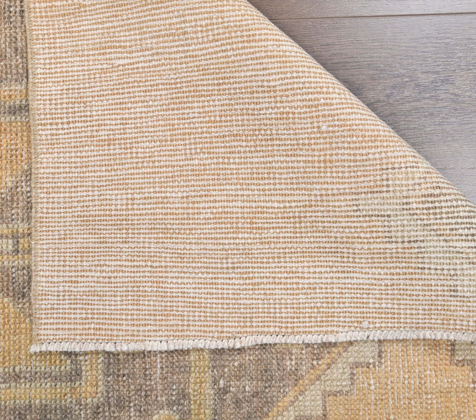 Turkish Vintage Oushak Rug, Door Mat Small Carpet, Handmade Wool Orange Doormat, Mini Rugs, One Of A Kind photo vinterior