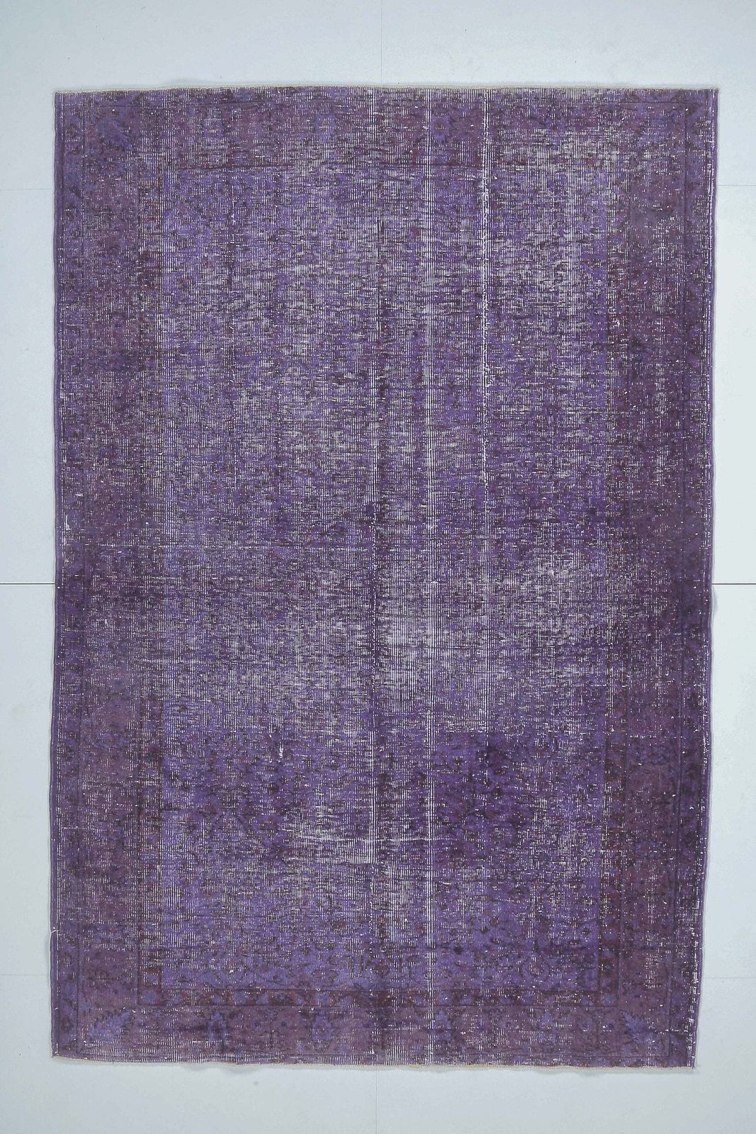 Solid Turkish Vintage Purple Area Rug, Oushak Handmade Wool Carpet, Farmhouse Decor, One Of A Kind, Made In Anatolia, Boho Decor photo furniture