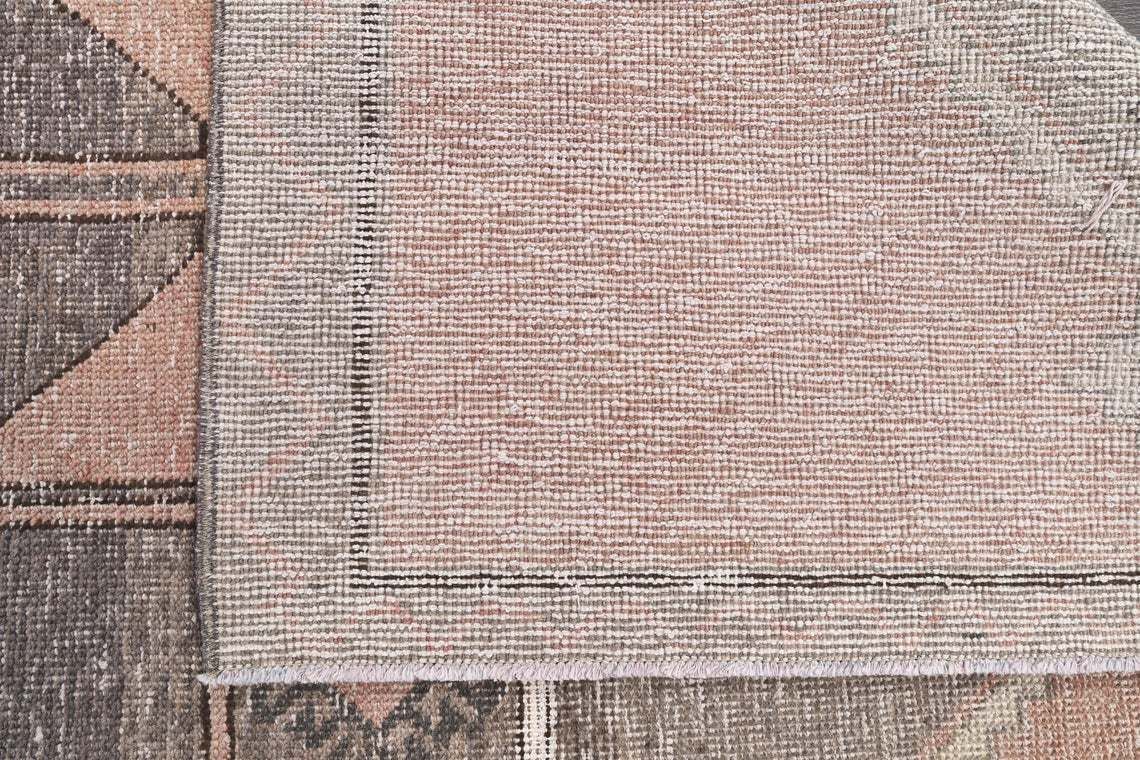 4x13 Turkish Vintage Runner, Oushak Handmade Wool Rug, Red Faded Hallway Rugs, Farmhouse Decor, One Of A Kind, Made In Anatolia, Boho Decor photo vinterior