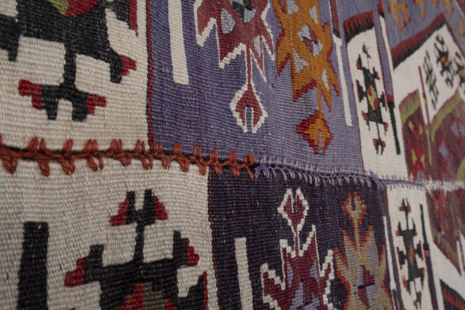 Vintage Turkish Kayseri Kilim Rug 173 X 403 Cm photo Textiles