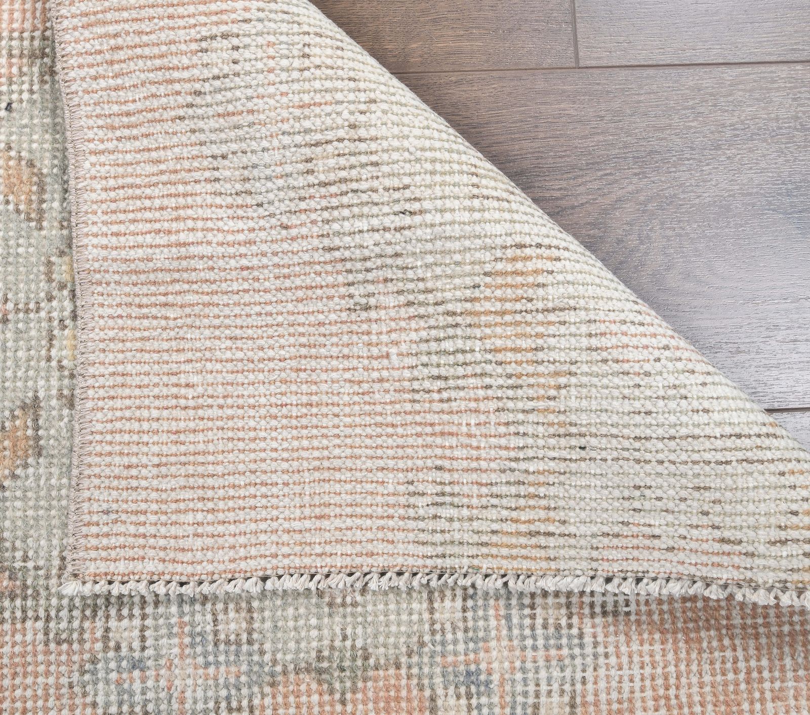 Turkish Oushak Rug, Door Mat Small Carpet, Handmade Wool Oriental Doormat, Orange Mini Rugs, One Of A Kind, Low Pile, Anatolian photo vinterior