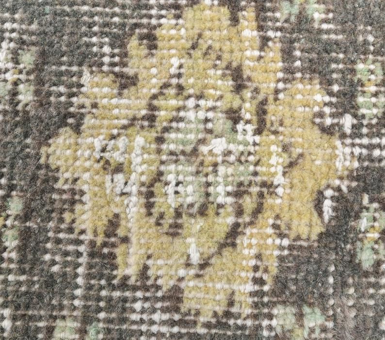 3x10 Antique Turkish Oushak Runner, Handmade Wool Carpet, Kitchen Hallway Rug, Farmhouse Decor, One Of A Kind, Anatolian Low Pile Carpet photo vinterior